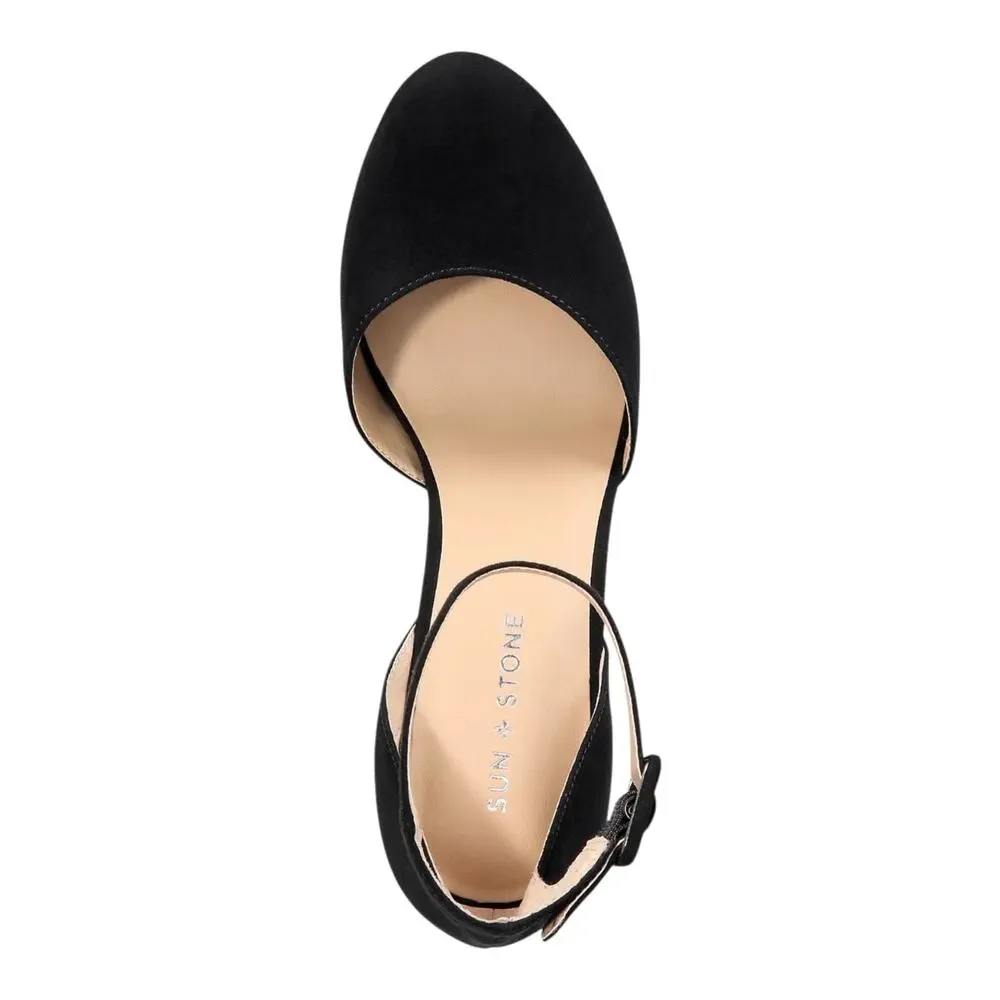 Sun + Stone Womens Estrella High Heel Platform Pumps Black Size 8 1/2 W